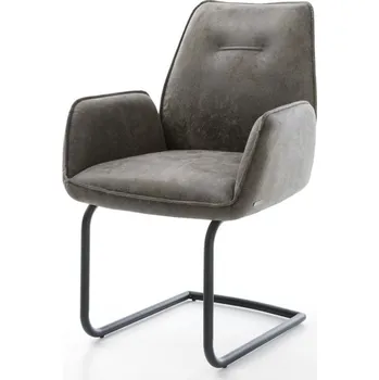 Jídelní židle Jídelní židle Zoa-Flex šedá vintage konzolová podnož kulatá