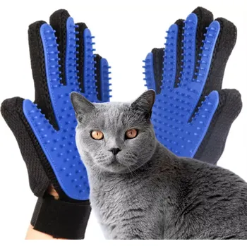 Kartáč pro zvířata Kartáčovací rukavice na vyčesávání srsti psa a kočky, kartáček pravá + levá