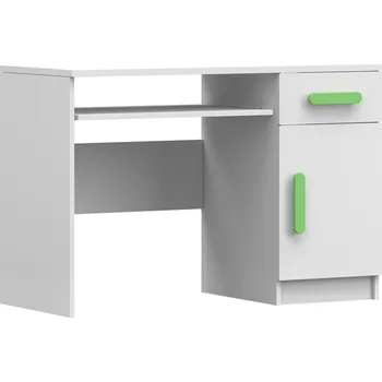 Psací stůl Psací stůl SMYK I - 08, Bílá Mat/Zelená