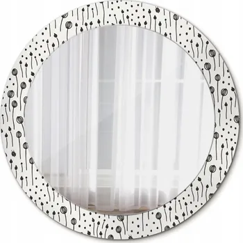 Zrcadlo Kulaté Zrcadlo do Koupelny s Květinovým Vzorem 70 cm