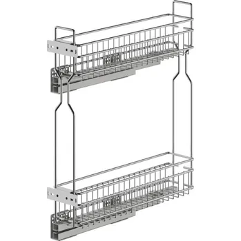 Nábytkové kování Plnovýsuvný dvojkoš boční WIRELI Komfort s tl. dovřením, 160x450x520mm, levý