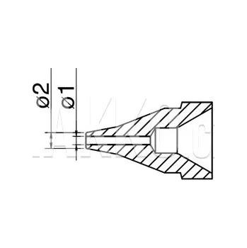 Pájecí hrot Odpájecí tryska HAKKO N61-05, S typ, 2,0mm/1,0mm - 102003228