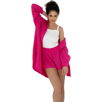 Dámská móda Dámská souprava SENSIS MAGENTA + TOP amarantová/ smetanová 0