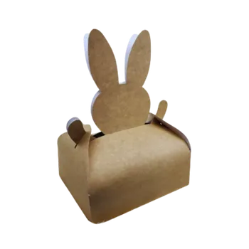 Krabička na výslužku Odnosová krabička přírodní " Velikonoční zajíček 23x16x9 cm