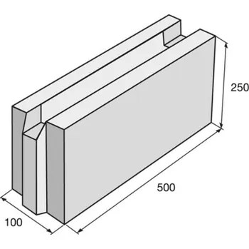 Ztracené bednění Presbeton Tvárnice základová 50x10x25 cm ZB 25-10 Presbeton - Ztracené bednění