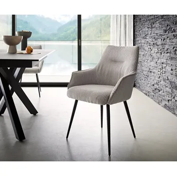 Jídelní židle Jídelní židle Alja-Flex zúžená podnož kovová černá manšestr