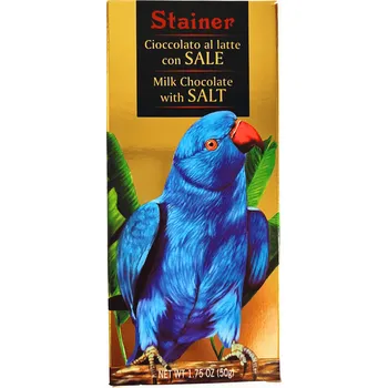 Čokoláda Stainer čokoláda mléčná 32% se solí motiv Alexander (con sale) 50g