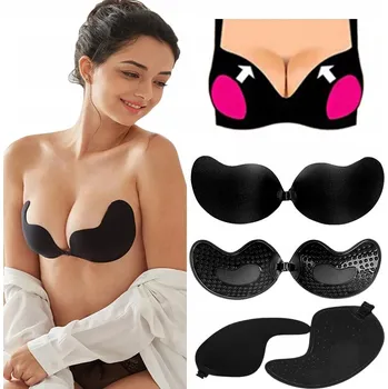 Podprsenka SAMODRŽÍCÍ PODPRSENKA BEZ RAMÍNEK BEZ KOSTIC BEZ ZAD ČERNÁ D