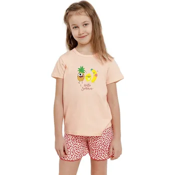 Dívčí pyžamo Dívčí pyžamo TARO SWEETY 3384 3385 meruňková 128 0