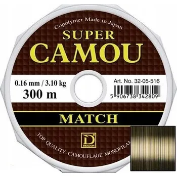Vlasec DRAGON SUPER CAMOU Match 300 m 0.14 mm 2.35 kg hnědo-černý