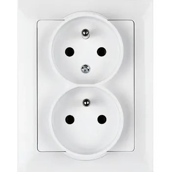 Elektrická zásuvka OPUS Premium dvojzásuvka bílá