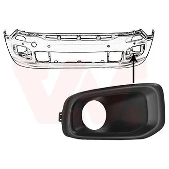 Nárazník Větrací mřížka, nárazník VAN WEZEL 2126593