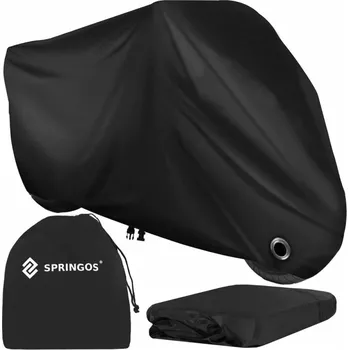 Krycí plachta Nepromokavá plachta na motorku XL 250x95x125 cm SPRINGOS GA0204 černá