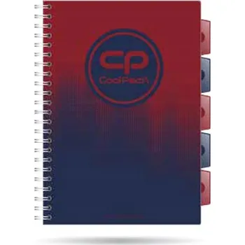 Sešit Sešit A4 s mřížkou, školní a kancelářský organizér, školní notes pro děti CoolPack, sešit se spirálou a s oddělovači, notes, 100 listů