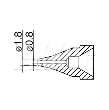Pájecí hrot Odpájecí tryska HAKKO N61-04, S typ, 1,8mm/0,8mm - 102003227
