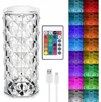 Lampička Stolní lampa RETOO Růžová lampička Bezbarvá lampa 1 W