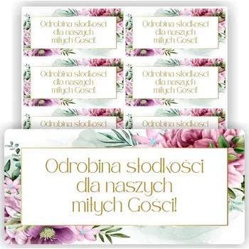 samolepka SAMOLEPKY Sladké poděkování Poděkování pro hosty nálepky SVATBA 15 cm