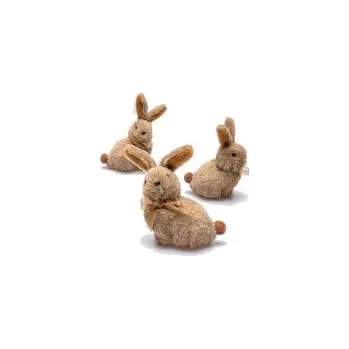 Vánoční dekorace Zajíček hnědý 90 mm, mix