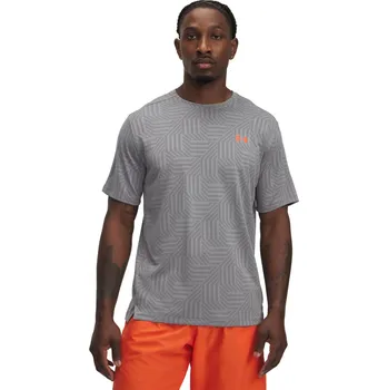 Pánské tričko Pánské Tričko s krátkým rukávem UNDER ARMOUR UA TECH VENT GEOTESSA SS 1382182-036 – Šedá S