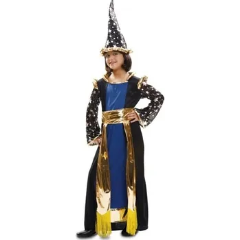 Karnevalový kostým Dětský kostým Čarodějnice - šaty s kloboukem, velikost: 5-6