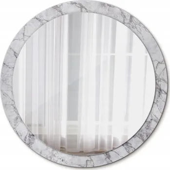 Zrcadlo Kulaté nástěnné Zrcadlo Bílý mramor 100 cm