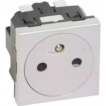 Elektrická zásuvka Zásuvka 2P+Z MOSAIC Aluminium Legrand 278214L