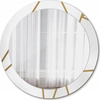 Zrcadlo Kulaté Zrcadlo do Koupelny s Lineární Kompozicí 80 cm