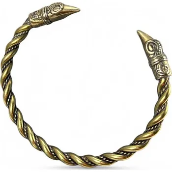 Náramek Drakkaria - splétárna VRÁNA, vikingská, náramek, mosaz
