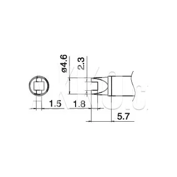 Pájecí hrot Odpájecí hrot T15-R23 -2,3R - 102001606