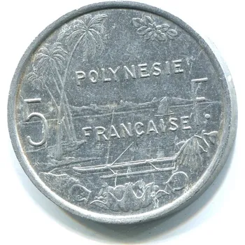 FRANCOUZSKÁ POLYNÉSIE. 5 francs 1987.