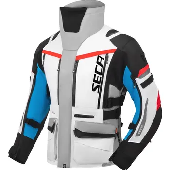 Moto bunda Bunda na motorku SECA Arrakis III šedo/modro/červená XL