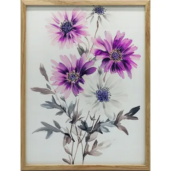 Obraz PLAKÁT NA ZEĎ V RÁMU TMAVĚ HNĚDÁ KVĚTINOVÁ KOMPOZICE 30x40 CM