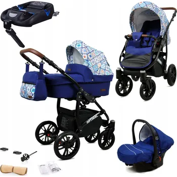 Kočárek Kočárek 4v1 BabyLux Optimal: sportovní kočárek, hluboká korba, autosedačka ISOFIX