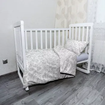 Povlečení Sablio Mikroplyšové povlečení do dětské postýlky Damašková krajka - 120x90 / 40x60