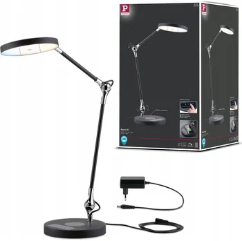 Lampička Stolní lampička Paulmann Numis černá, výkon až 11 W