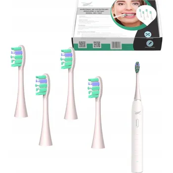 Elektrický zubní kartáček 4 RŮŽOVÉ HLAVICE PRO SONICKÝ ZUBNÍ KARTÁČEK MEDI SLEEP MODEL WS-7007