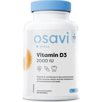 Osavi Vitamín D3, 2000 IU, 120 softgelových kapslí