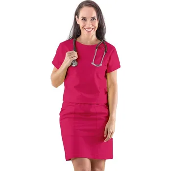 Zdravotnický oděv Perlička® Zdravotnické šaty Janka Cyklámen Barva: Cyklámen, Velikost: XL