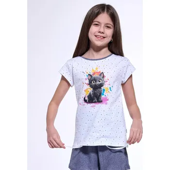 Chlapecké pyžamo Dívčí pyžamo Cornette Young 246/109 Black Cat velikost 146/152