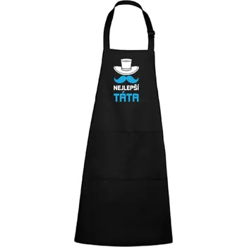 Kuchyňská zástěra DOBRÝ TRIKO Kuchařská zástěra Nejlepší táta Barva: Černá