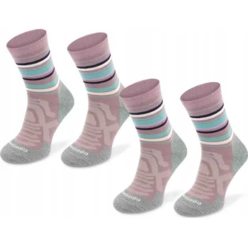 Dámské ponožky Sada růžových termoaktivních trekingových ponožek 70% merino, velikost 35-38 / 2 PÁRY