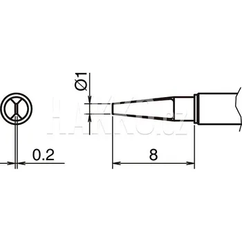 Pájecí hrot Pájecí hroty HAKKO T52-L1, 2ks/bal - 107005208