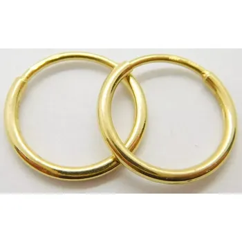 Náušnice Klenoty Budín Dámské zlaté kruhové náušnice kruhy 15mm 585/0,66gr 15-63461 (Klenoty Budín Dámské zlaté kruhové náušnice kruhy 15mm 585/0,66gr 15-63461)