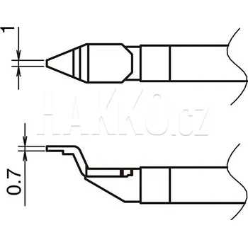 Pájecí hrot Pájecí hroty HAKKO T51-L1 CHIP, 2ks/bal - 107005191