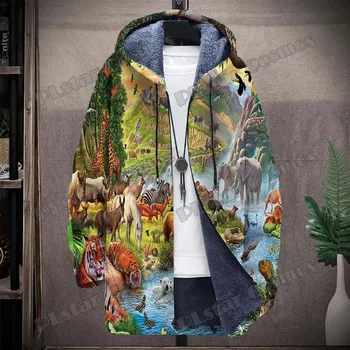 Pánská mikina Zimní mikina s potiskem Ocean Animal Sea Velikost: 2XL, Barva (Varianta): Hooded Coat 20