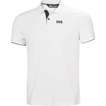 Pánské tričko Pánské polo triko Helly Hansen OCEAN POLO UPF 50+ 2.0 M Bílá, Černá