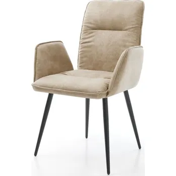 Jídelní židle Jídelní židle Vinja-Flex béžová vintage zúžená podnož černá