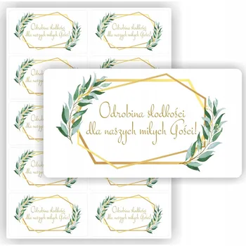 samolepka SAMOLEPKY Sladké poděkování / Sladké pohoštění pro hosty ke SVATÉ PŘIJÍMÁNÍ, 10 cm