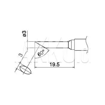 Pájecí hrot Pájecí hrot T15-CF3 -3C - 102001582