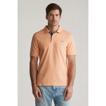 Pánská košile POLOKOŠILE GANT REG CONTRAST PIQUE SS POLO PEACHY ORANGE